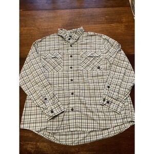 Duluth Trading Shirt Mens 2XL Plaid Alaskan Hardgear Sockeye Outdoor Performance